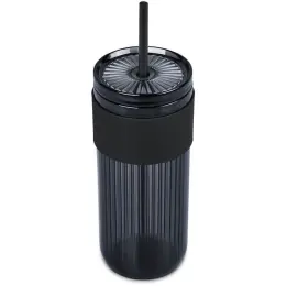 Serendipio Mayfair Plastic Tumbler & Straw Black Top